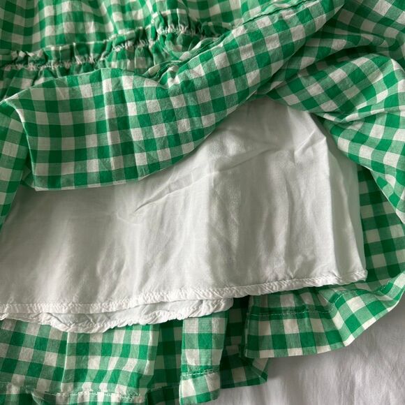 Draper James RSVP Tiered A-Line Skirt Green Gingham Women’s Size Small - Picture 6 of 6